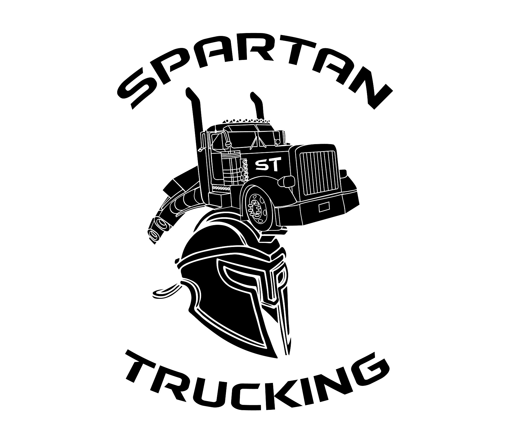 Semi over a Spartan helmet